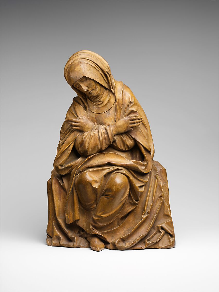 Mourning Virgin, Limewood, South German 