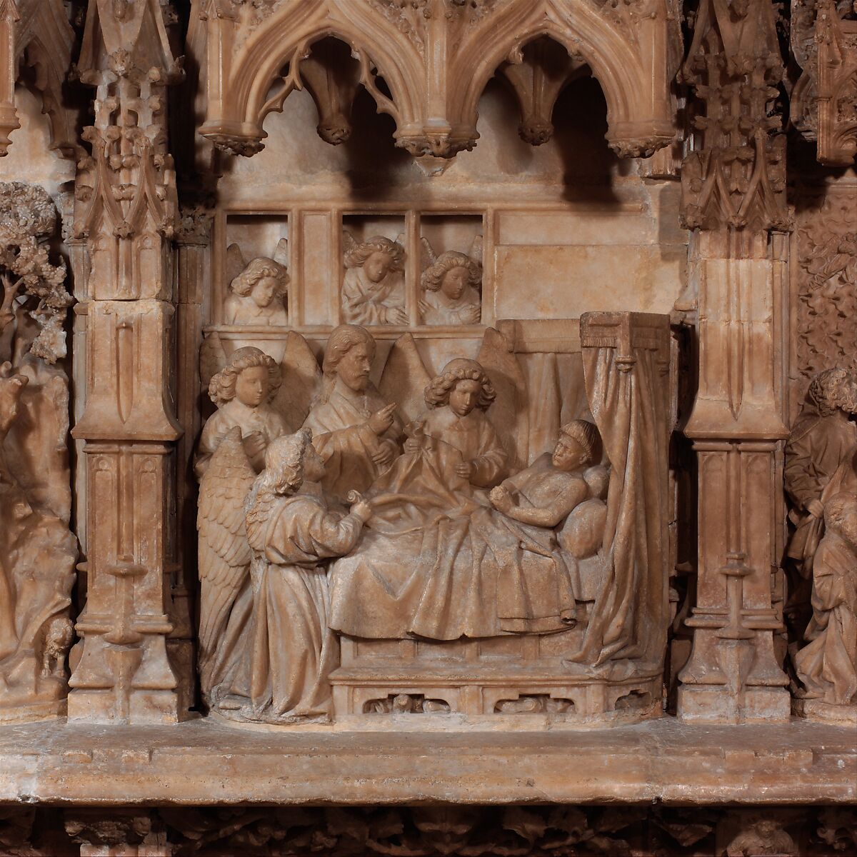Altar Predella and Socle of Archbishop Don Dalmau de Mur y Cervelló, Francí Gomar (Spanish, Aragon, active by 1443–died ca. 1492/3), Alabaster with traces of paint and gilding, Spanish