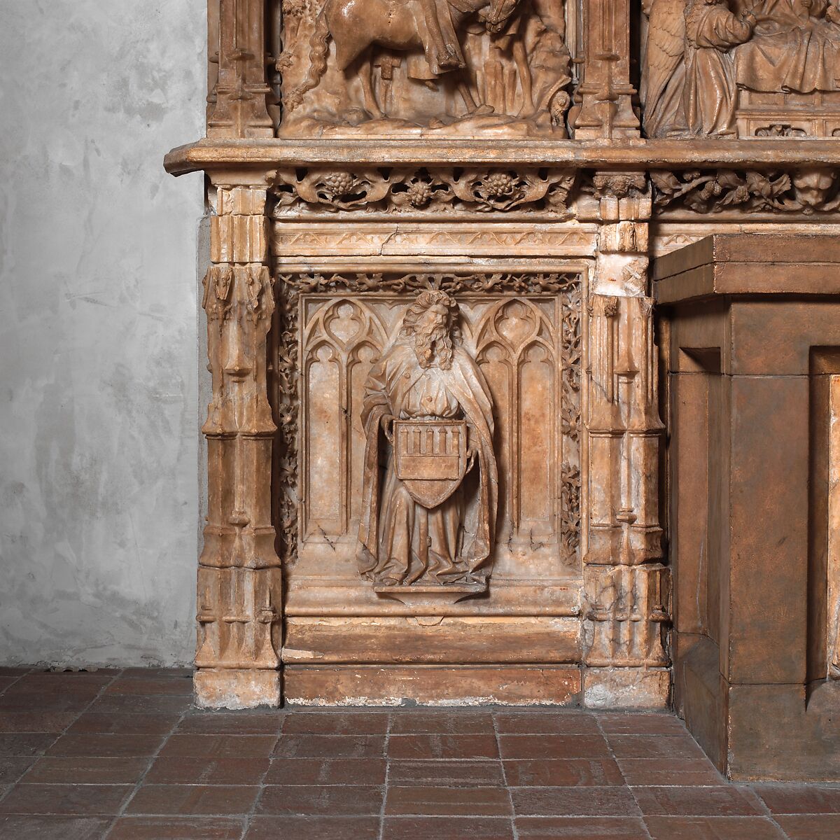 Altar Predella and Socle of Archbishop Don Dalmau de Mur y Cervelló, Francí Gomar (Spanish, Aragon, active by 1443–died ca. 1492/3), Alabaster with traces of paint and gilding, Spanish
