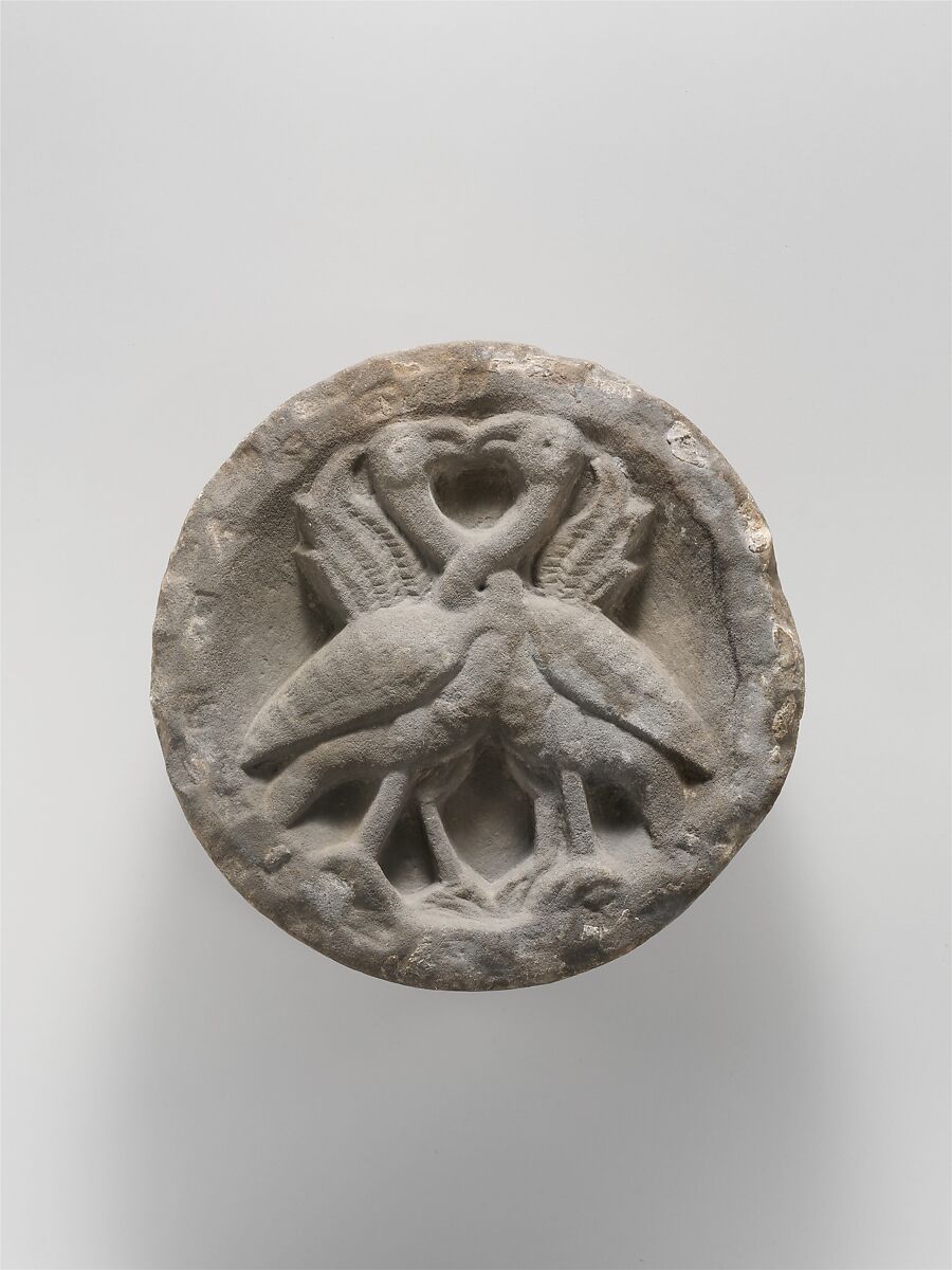Decorative Roundel, Marble (Pentelic marble from mouth Pentelikon, Athens (Greece)), Italian