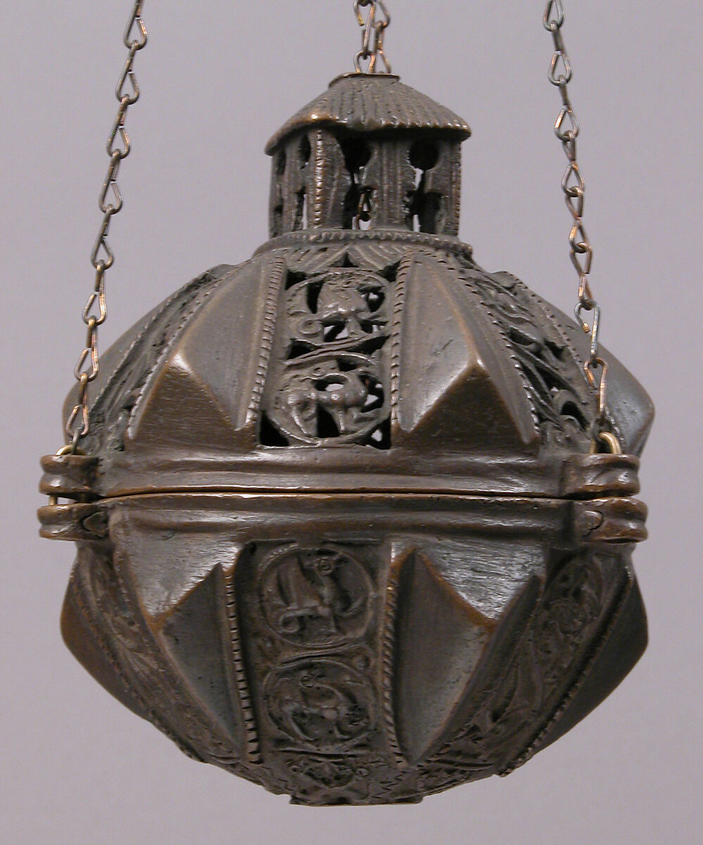 Censer with Animal and Scroll Motifs, Copper alloy, North Italian