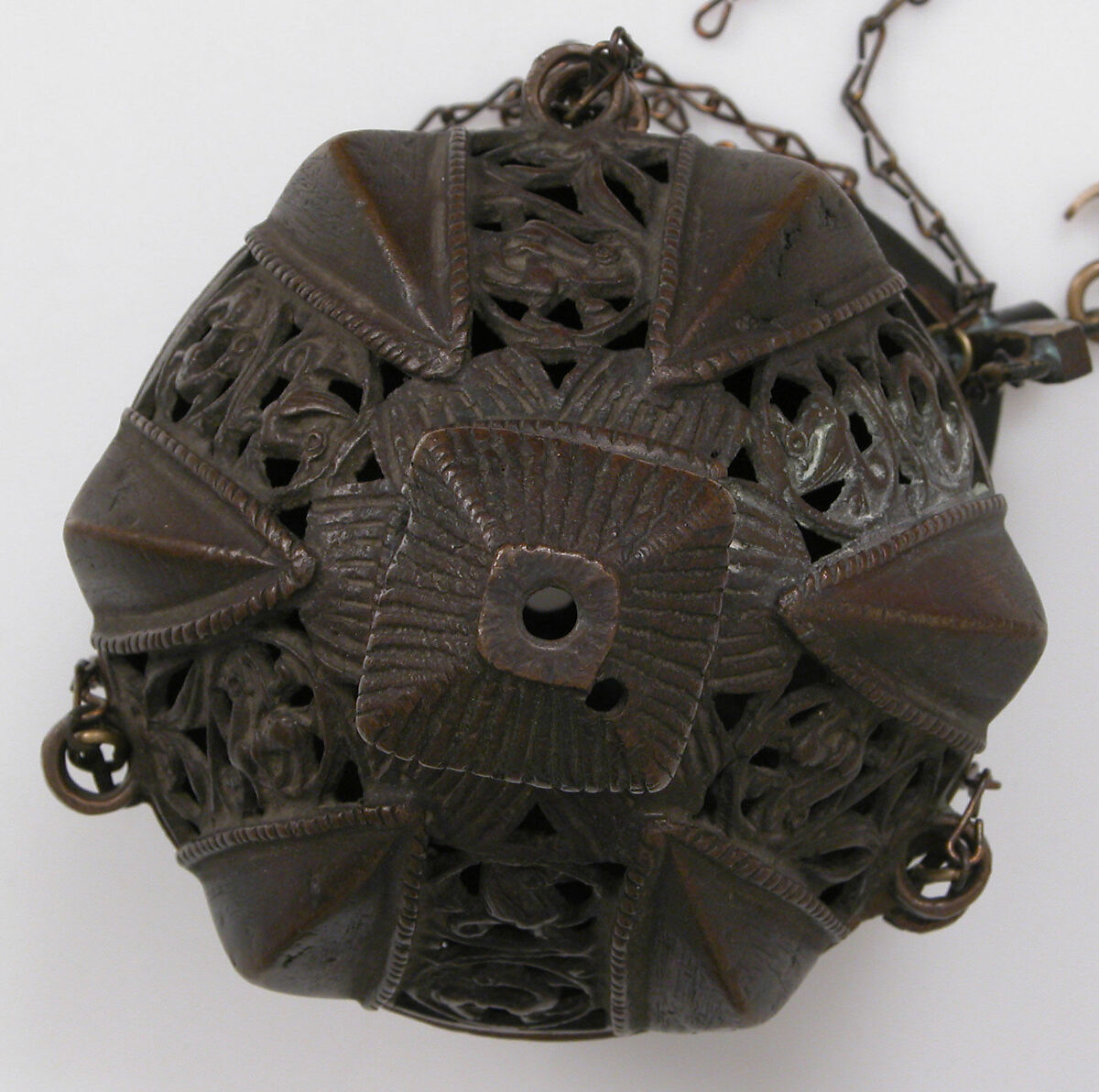 Censer with Animal and Scroll Motifs, Copper alloy, North Italian