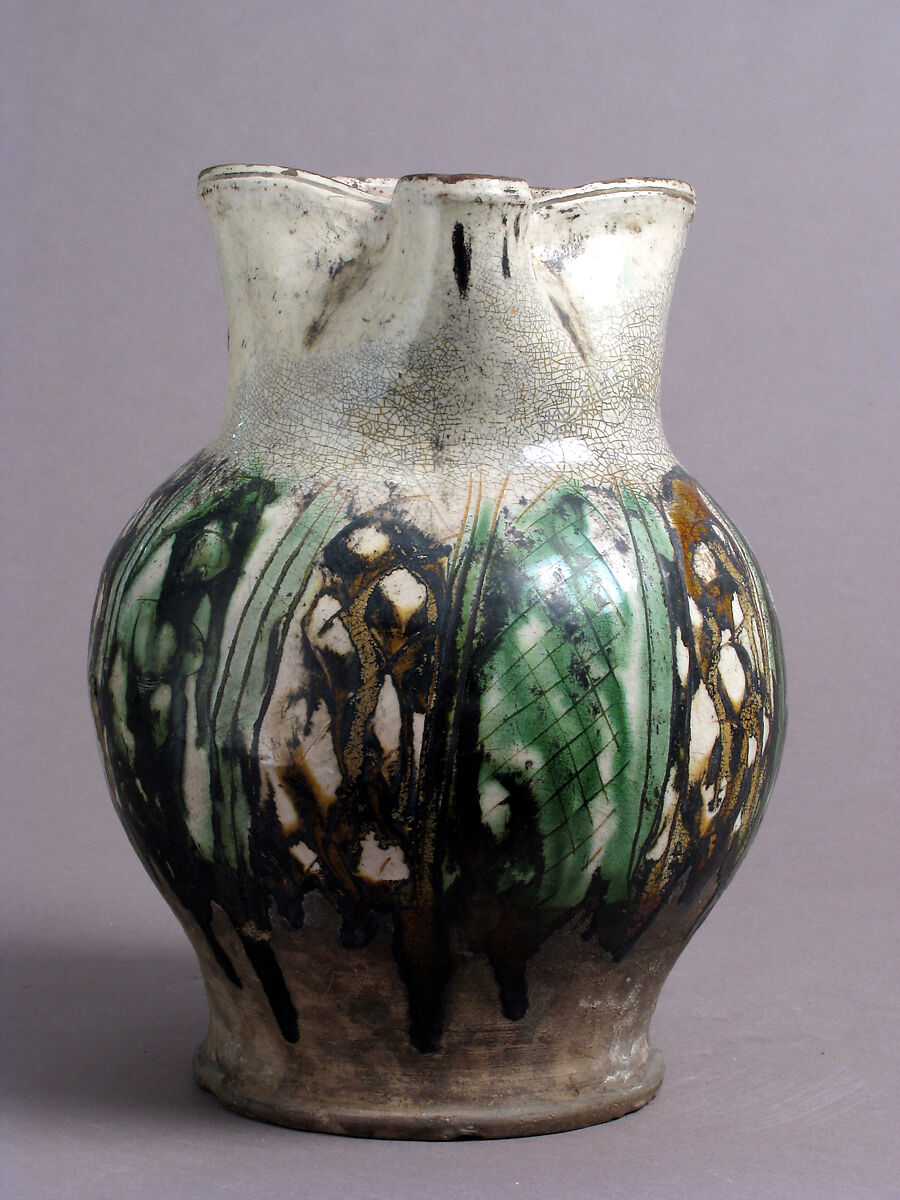 Jug, Earthenware, tin-glaze, Italian