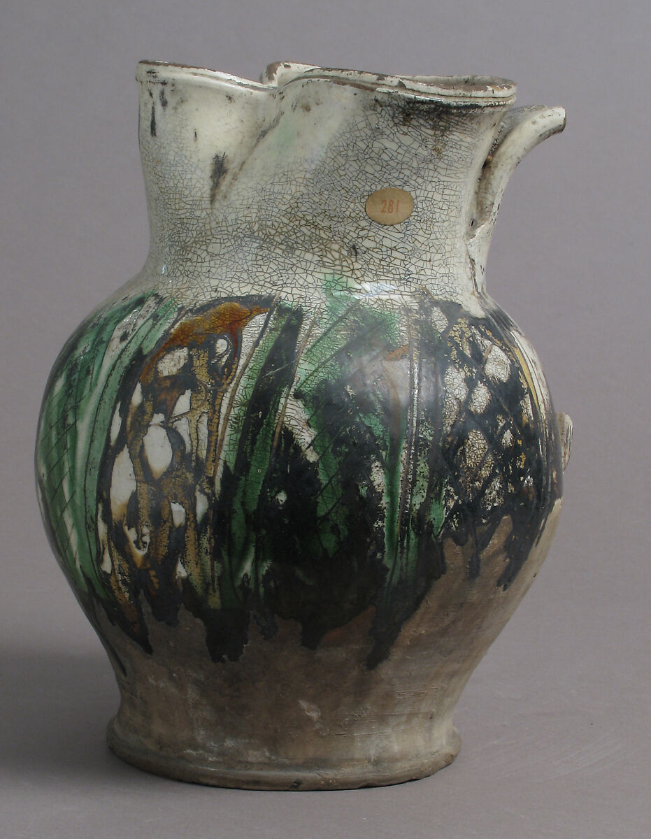 Jug, Earthenware, tin-glaze, Italian
