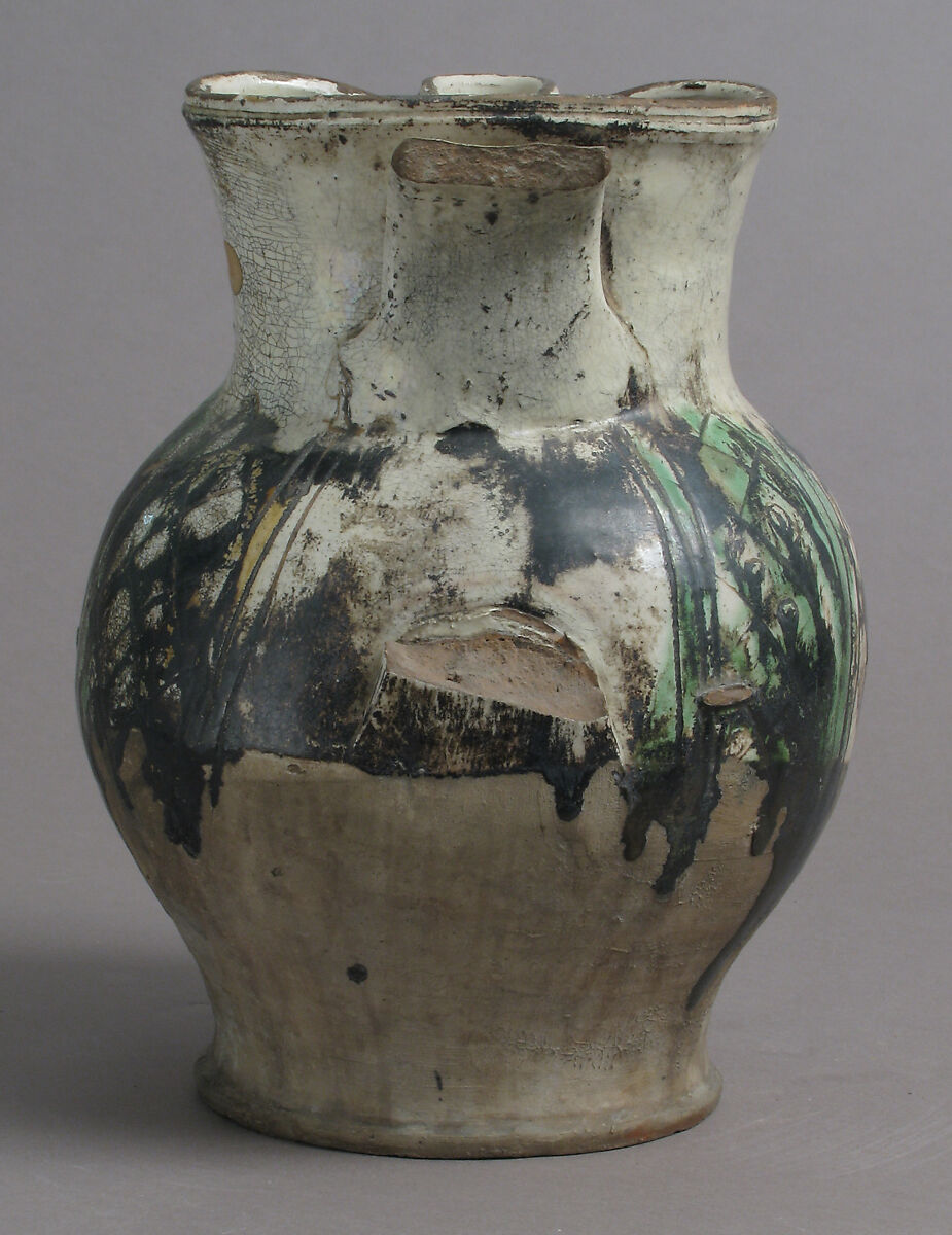 Jug, Earthenware, tin-glaze, Italian