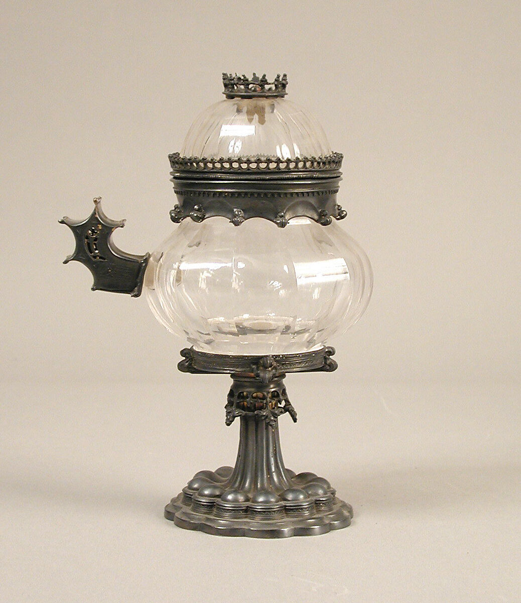 Cup and Cover, Crystal, silver gilt, German 