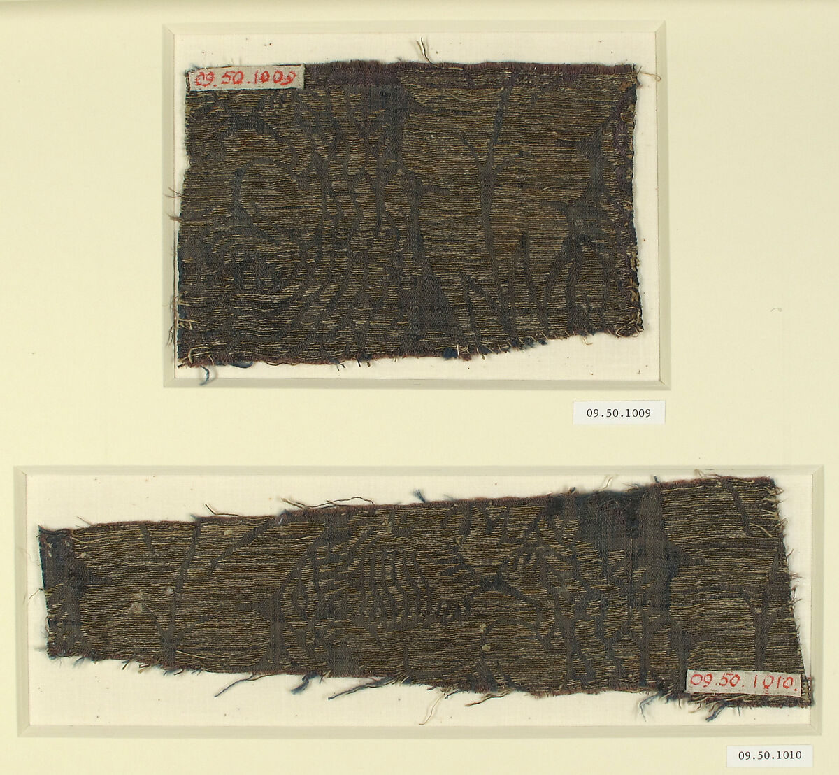 Textile with Lions and Peacocks, Silk, gold thread, Italian