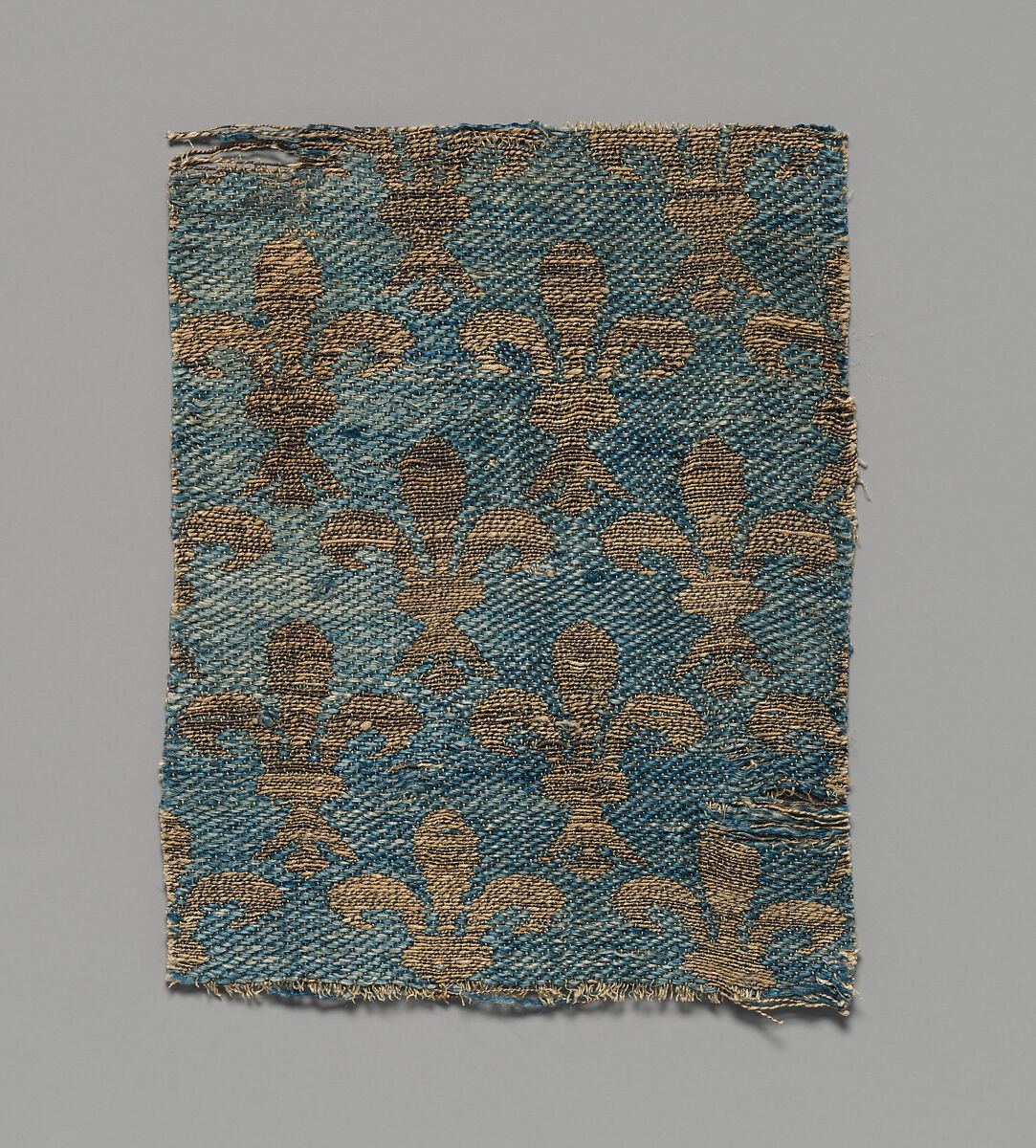 Textile with Brocade, Silk, metal thread, French or Italian 