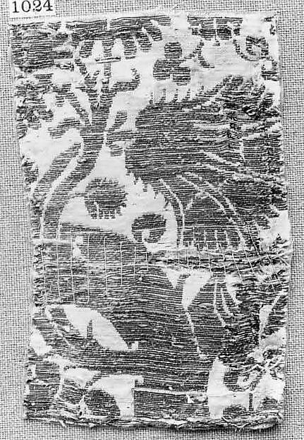 Textile with Brocade, Silk, gold thread, Italian