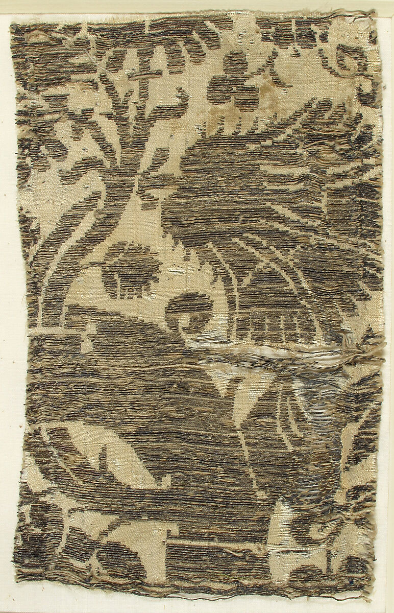 Textile with Brocade, Silk, gold thread, Italian 