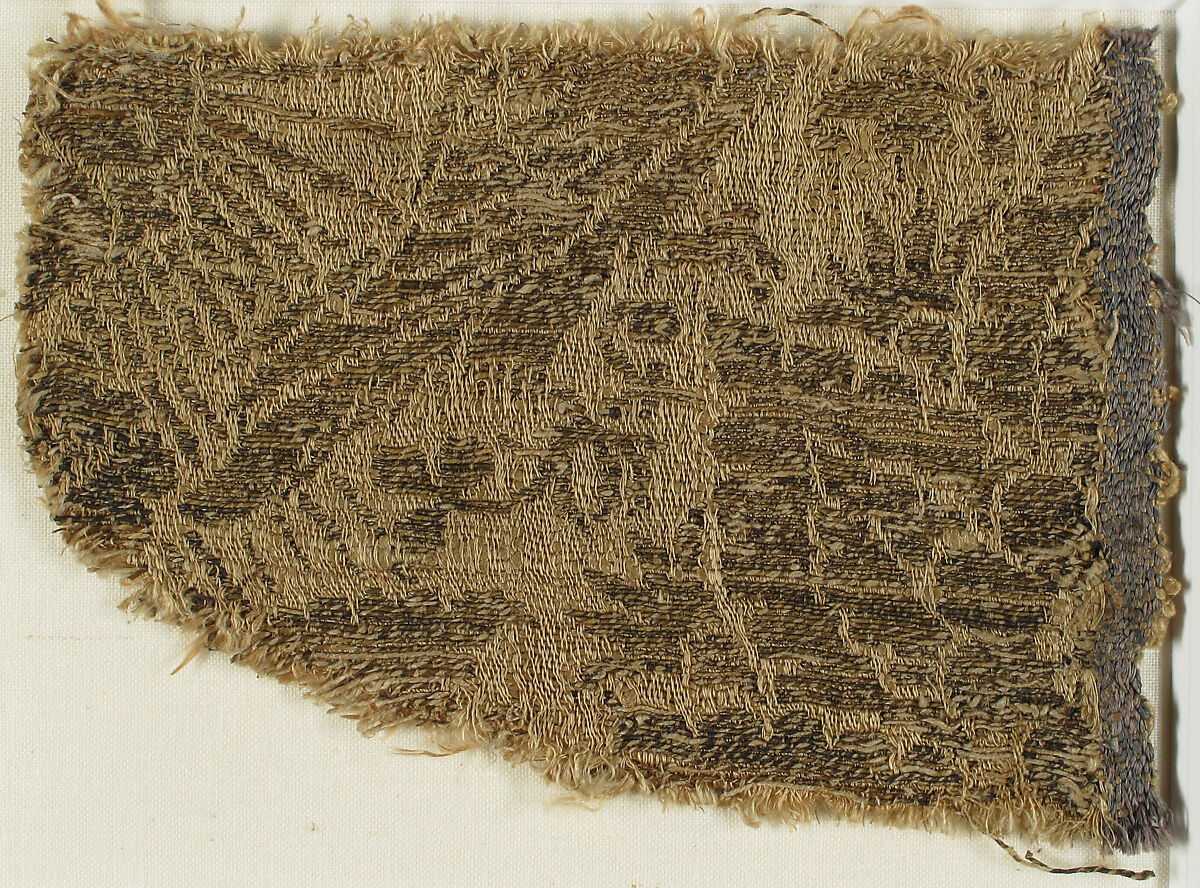 Textile with Eagle, Rayed Sun, and Flowers, Silk, gold thread, Italo-Arabic 