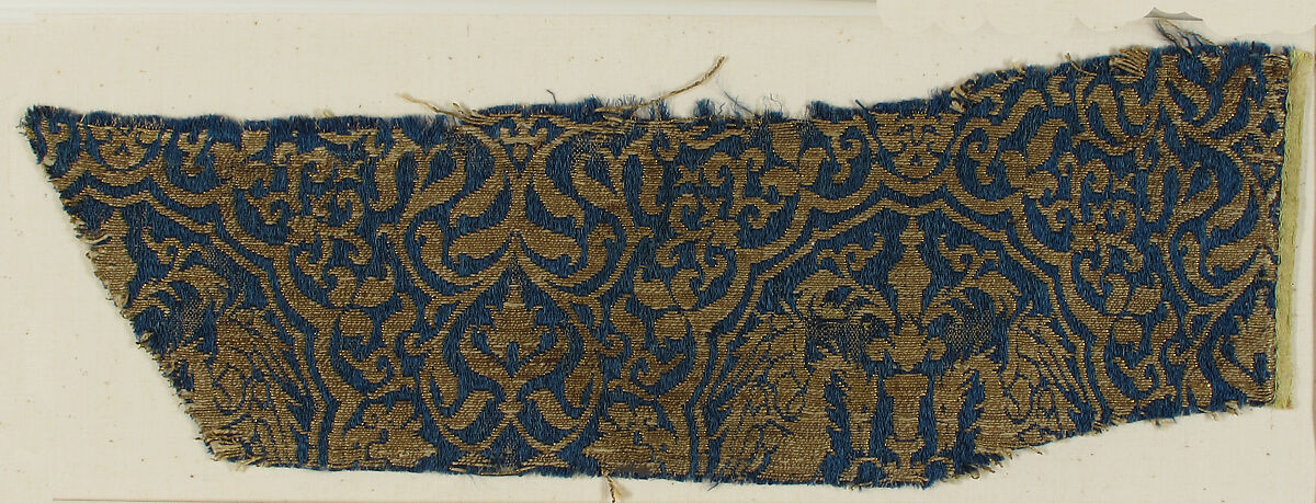 Textile with Birds, Silk, metal thread, Spanish 