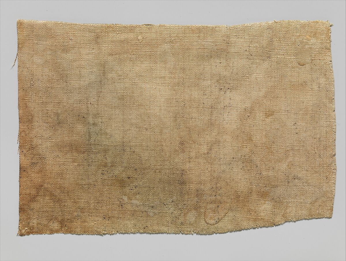 Fragment of Printed Linen, Linen, German