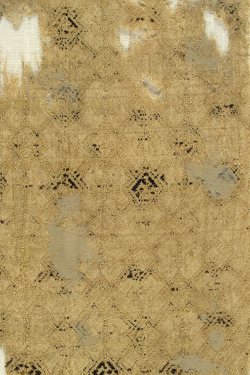 Textile withTrellis Pattern, Silk, German