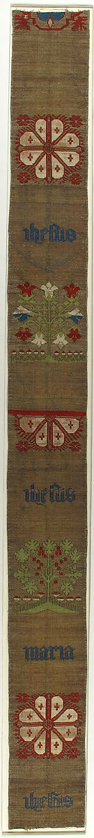 Brocade Band, Silk, metal thread, German 