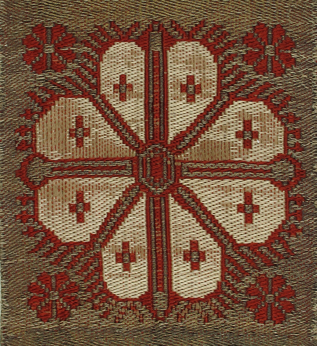 Brocade Band, Silk, metal thread, German