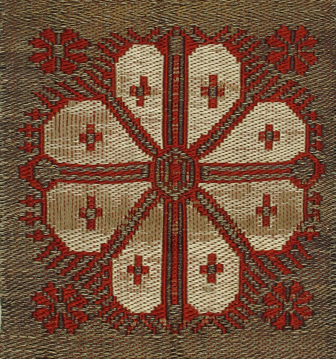 Brocade Band, Silk, metal thread, German