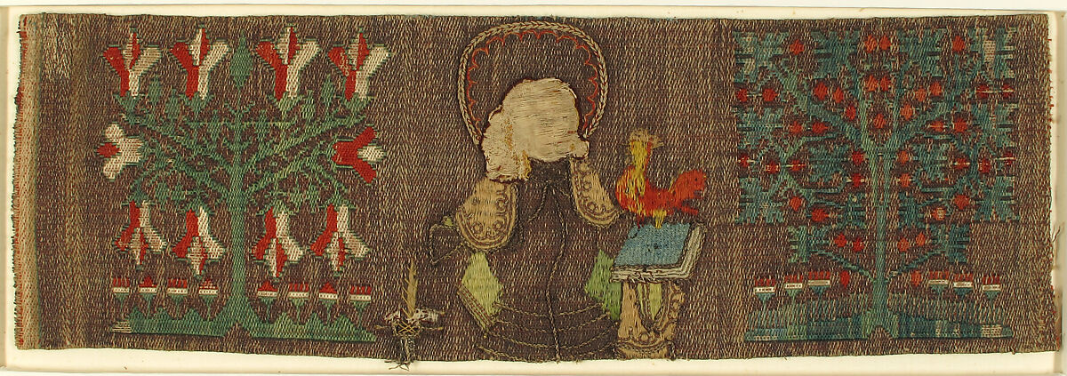 Orphrey Band, Silk, linen and metal thread, German 