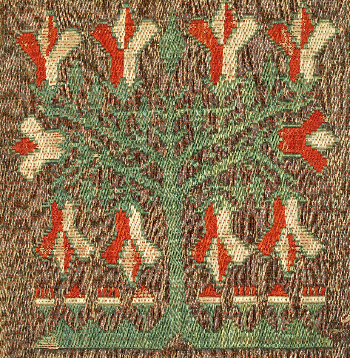 Orphrey Band, Silk, linen and metal thread, German