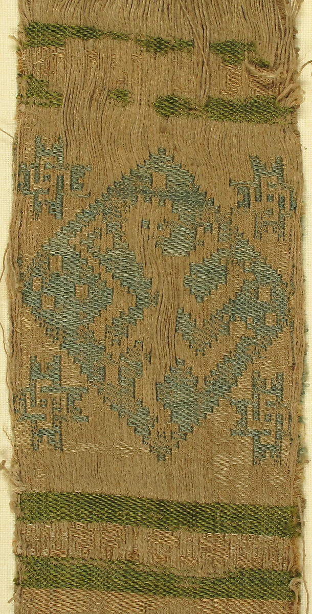 Textile with Silk and Linen Weave, Silk, linen, Spanish