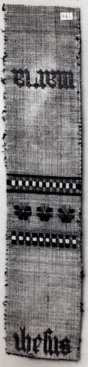 Textile Band, Silk, linen and metal thread, German