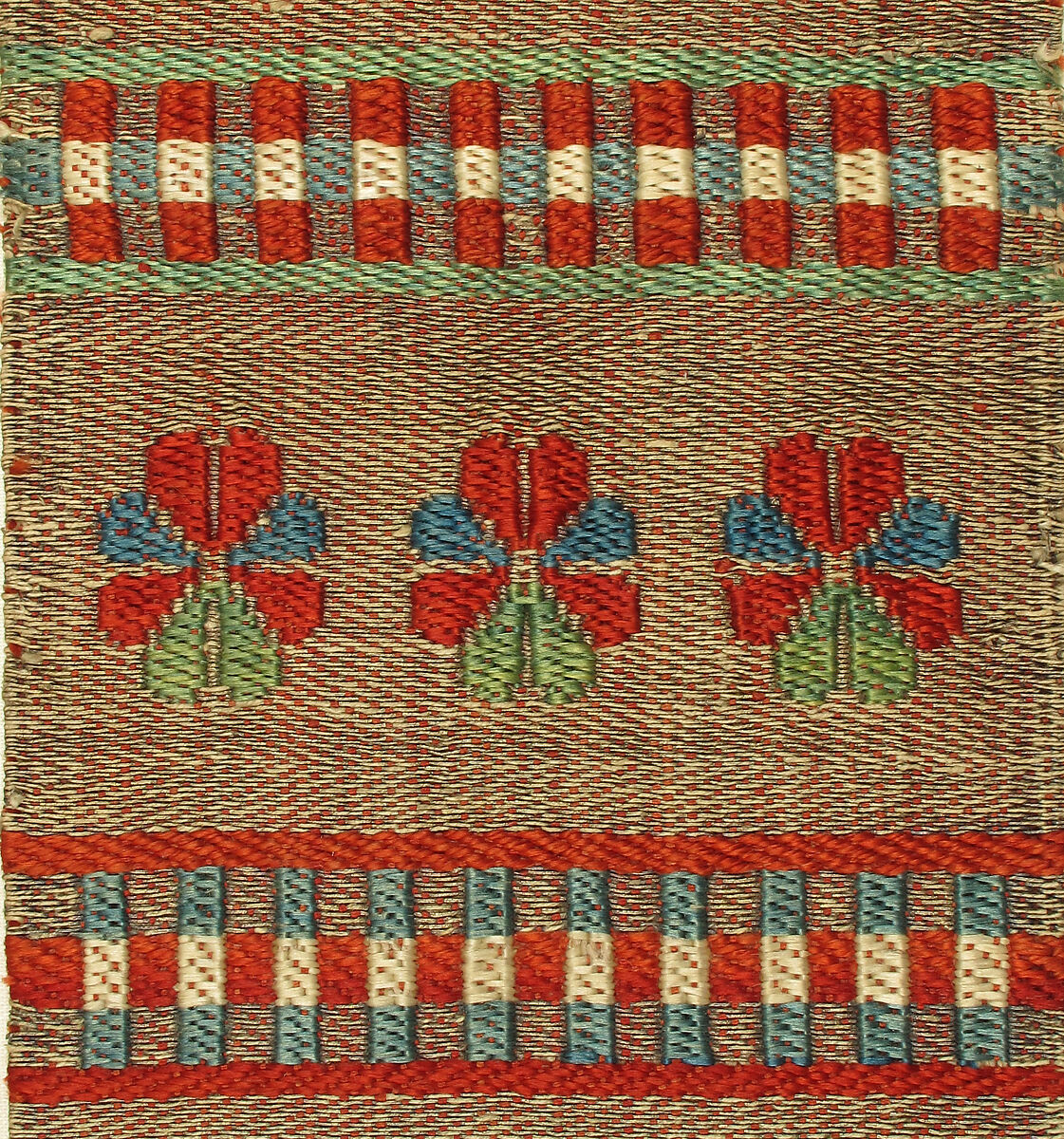 Textile Band, Silk, linen and metal thread, German