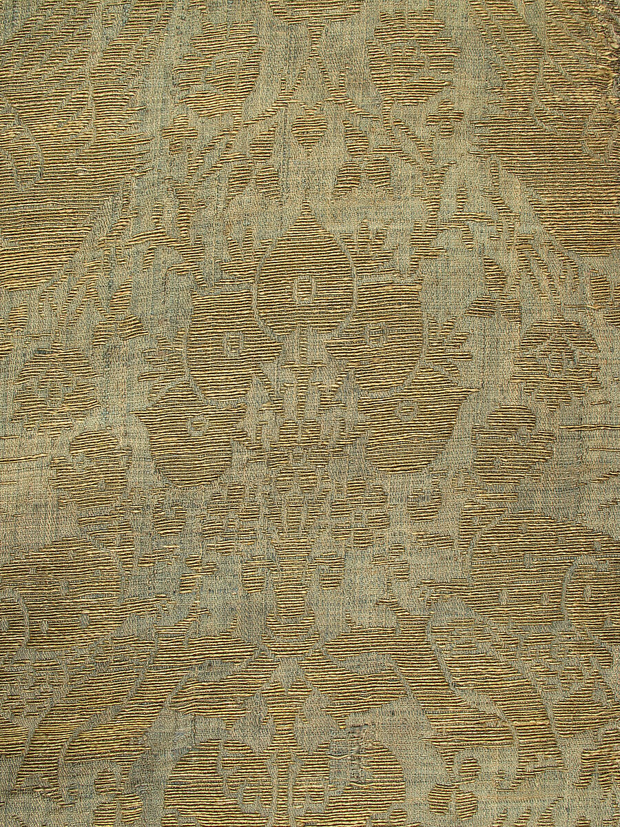Textile, silk brocade, gold thread, Italian