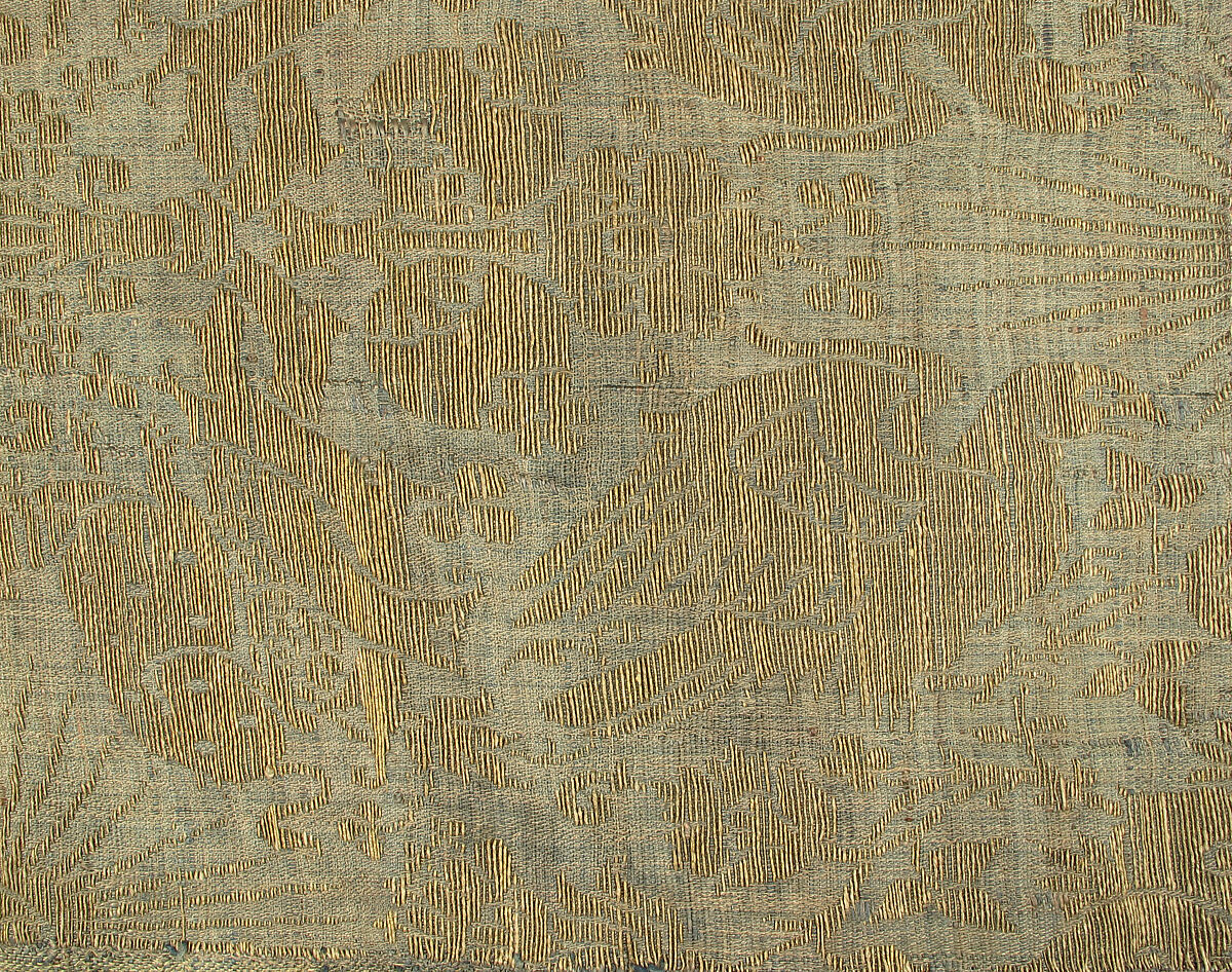 Textile, silk brocade, gold thread, Italian