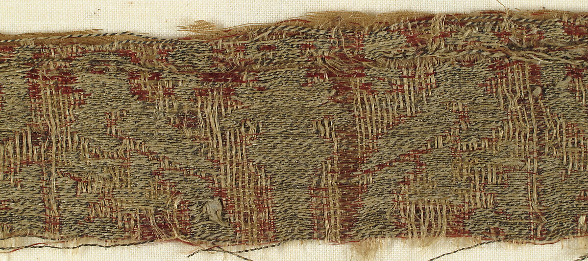Textile with Confronted Parrots and Conventional Foliage, Silk, linen, German