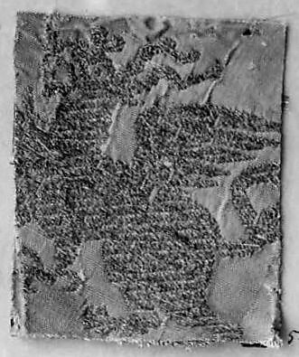 Textile with Griffin, Woven textile, Italian