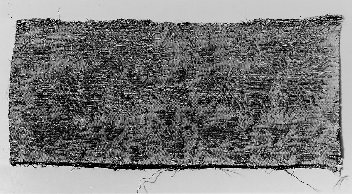 Textile with Lions, Gazelles and Foliage, Silk, metal thread, Italian