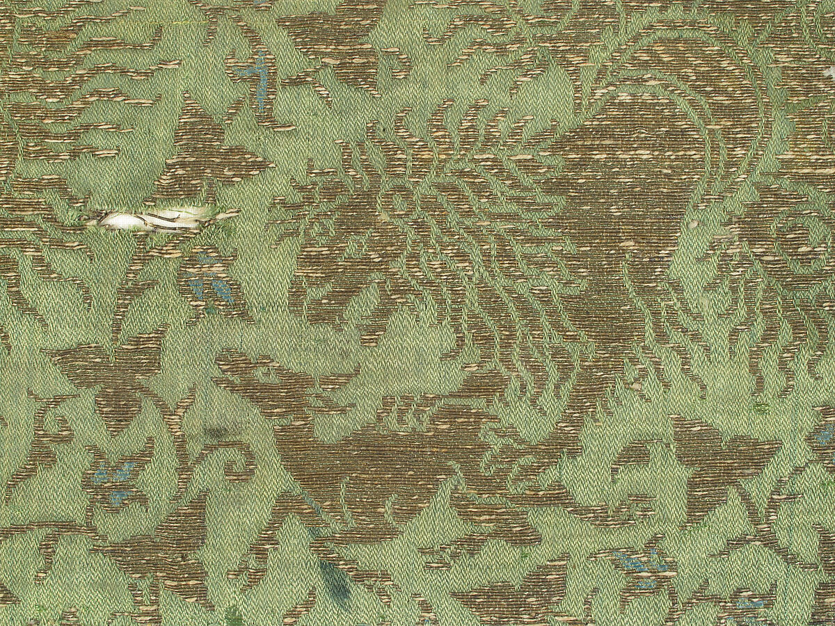 Textile with Lions, Gazelles and Foliage, Silk, metal thread, Italian