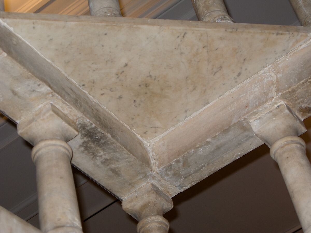 Ciborium, Nicolaus Ranucius (Ranierius) and His Sons, Johannes and Guittone, Marble (Lunense) from Carrera with hardstone and gold glass inlay, Italian