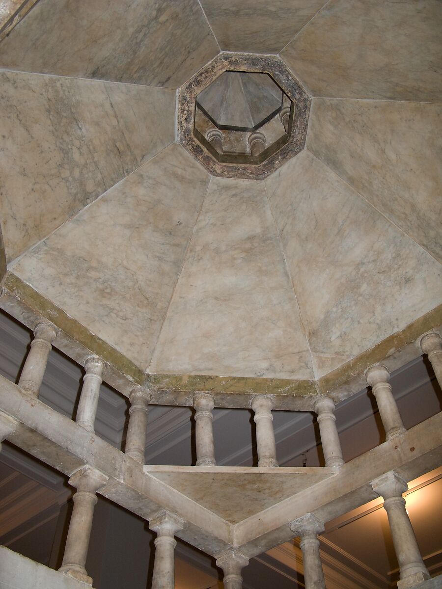 Ciborium, Nicolaus Ranucius (Ranierius) and His Sons, Johannes and Guittone, Marble (Lunense) from Carrera with hardstone and gold glass inlay, Italian