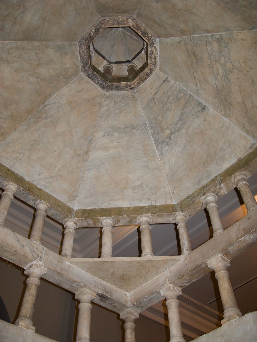 Ciborium, Nicolaus Ranucius (Ranierius) and His Sons, Johannes and Guittone, Marble (Lunense) from Carrera with hardstone and gold glass inlay, Italian