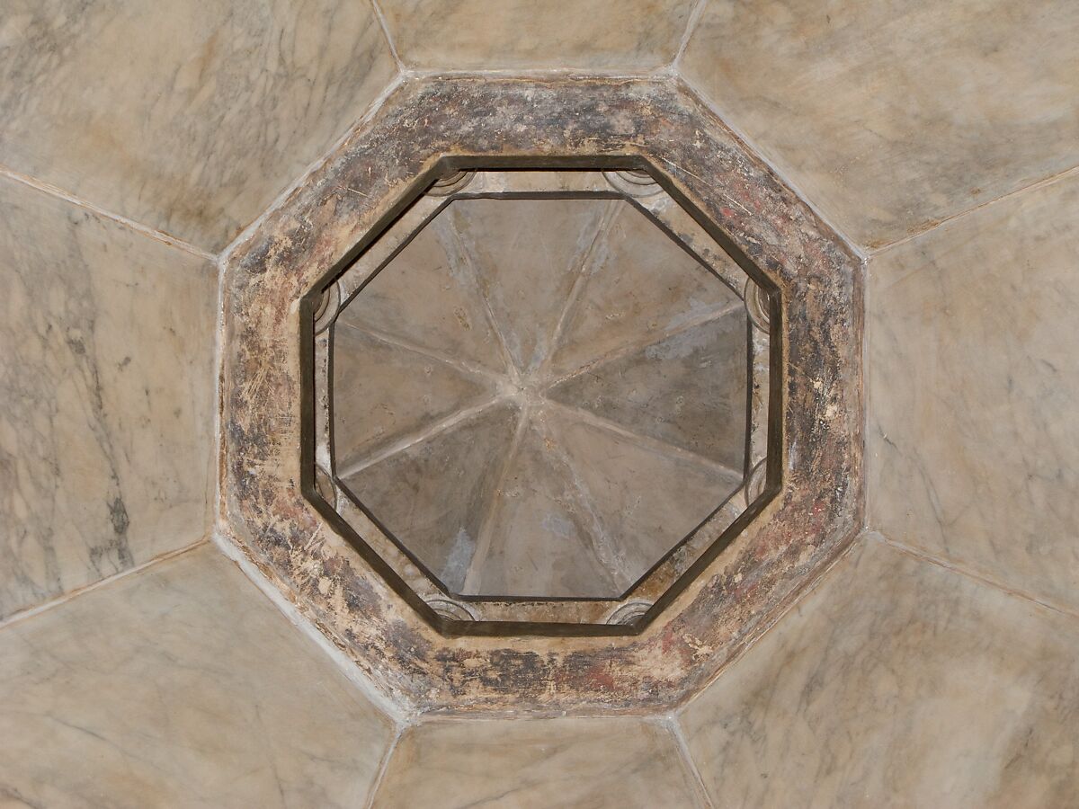 Ciborium, Nicolaus Ranucius (Ranierius) and His Sons, Johannes and Guittone, Marble (Lunense) from Carrera with hardstone and gold glass inlay, Italian