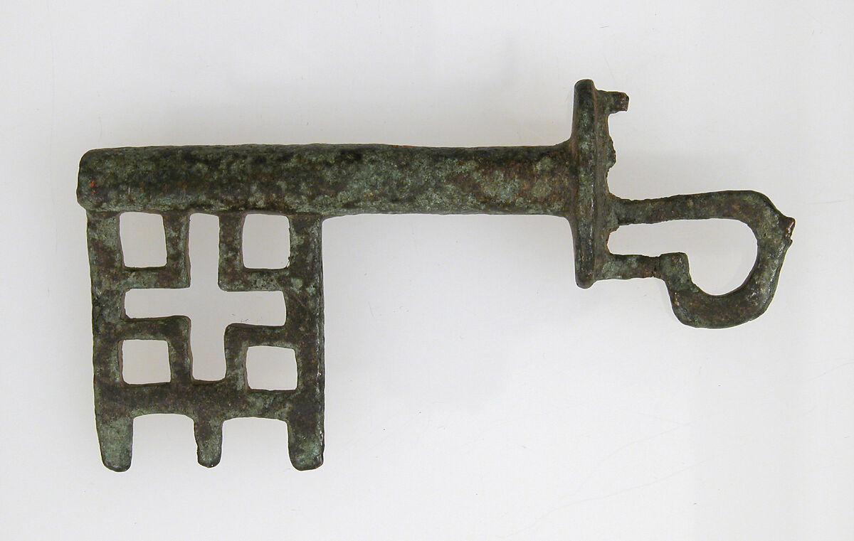 Key, Copper alloy, Late Roman or Frankish