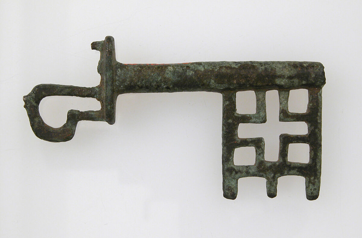 Key, Copper alloy, Late Roman or Frankish 