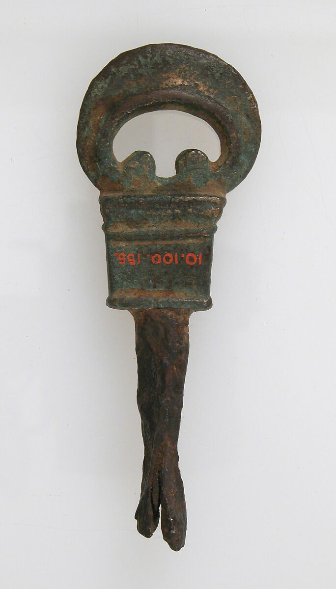 Key, Iron or copper alloy, Late Roman