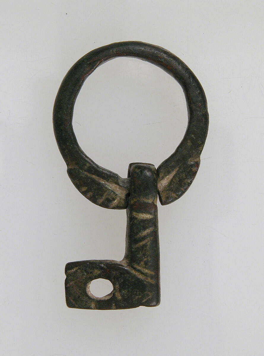 Key, Copper alloy, iron, Late Roman (?) 