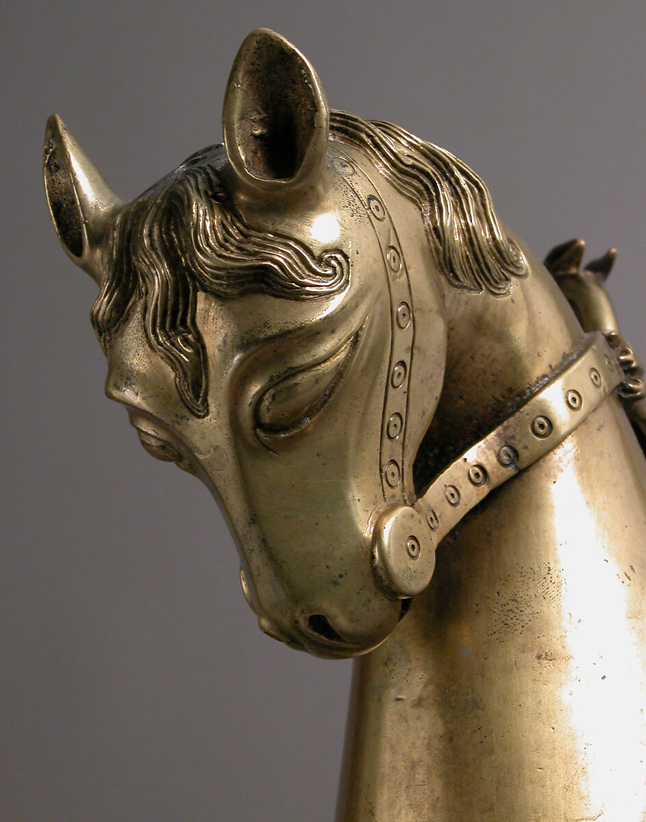 Aquamanile in the Form of a Horse, Copper alloy, German