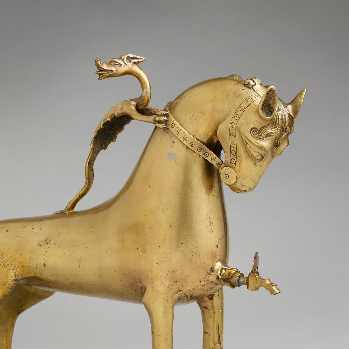 Aquamanile in the Form of a Horse, Copper alloy, German