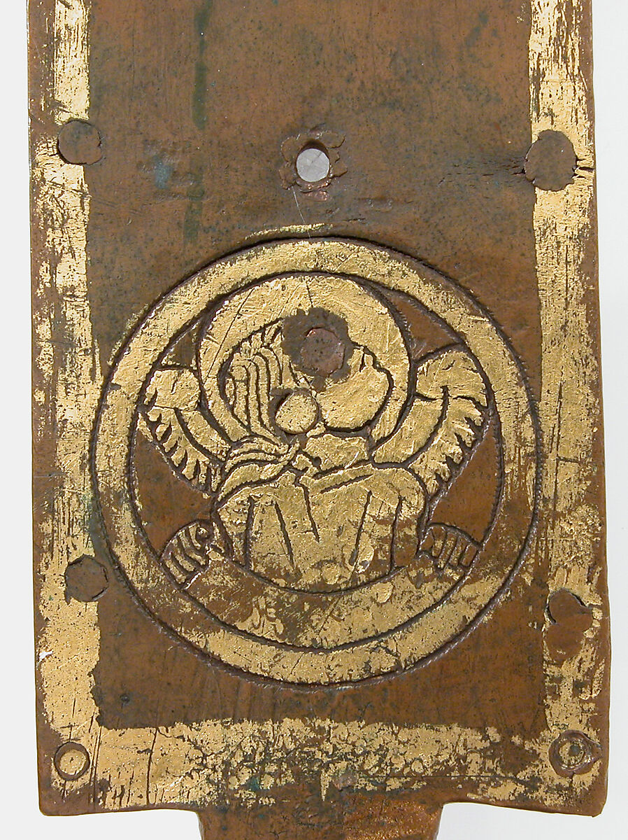 Crucifix, Copper alloy, gilding, German