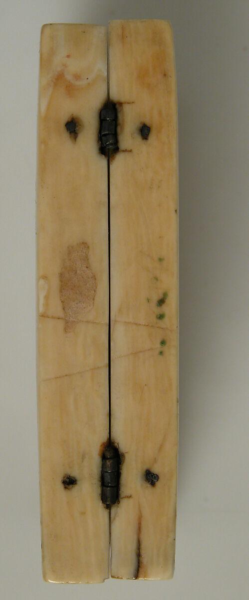 Diptych with the Death and Coronation of the Virgin, Elephant ivory with metal mounts, French