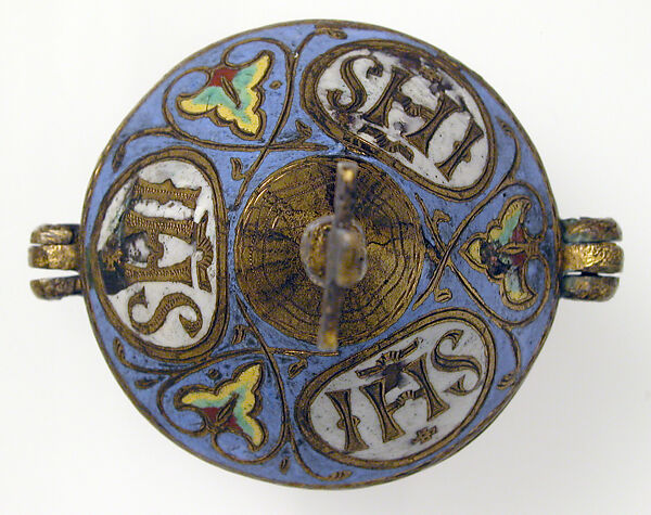 Pyx, Champlevé enamel and gilded copper, French