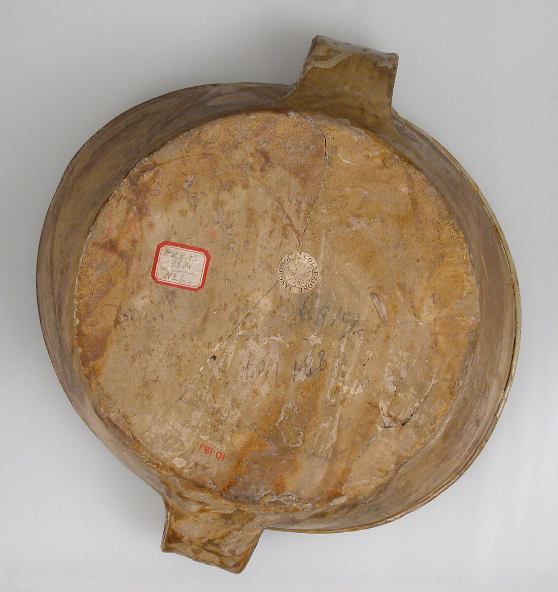 Two-Handled Bowl with Fish, Tin-glazed earthenware, Italian