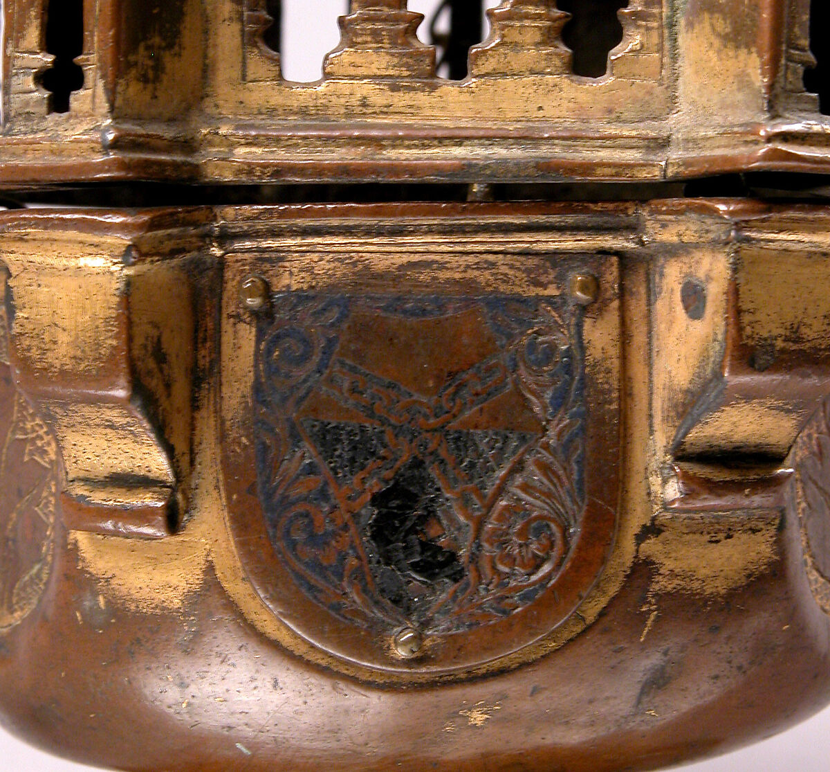 Censer, Champlevé enamel and gilded copper, Italian