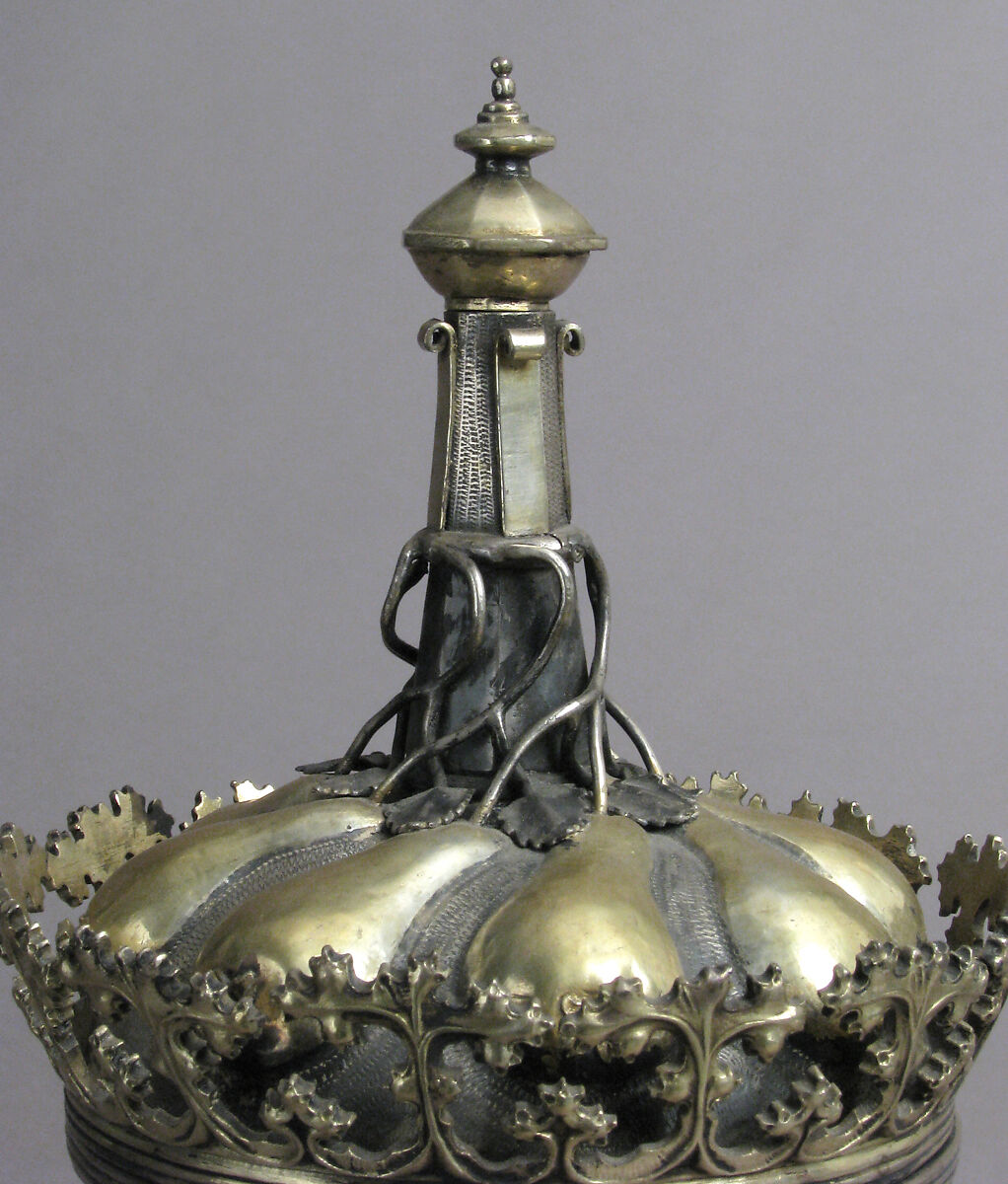 Beaker and Cover, Probably Friedrich Hillebrand (German, 1580–1608), Silver, partially gilt, German