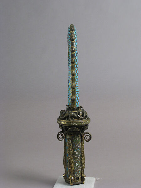Crozier Head, Champlevé enamel and gilded copper, French