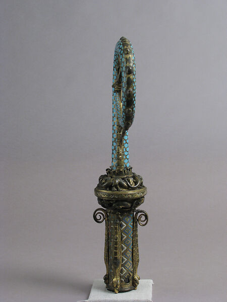 Crozier Head, Champlevé enamel and gilded copper, French
